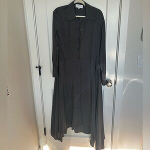 La Ligne Silk Shirt Maxi Dress